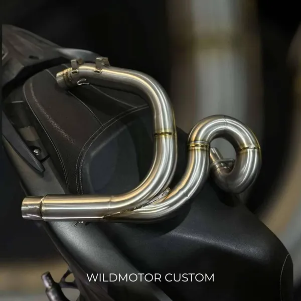 Ducati Scrambler Custom Titanium Exhaust Header – Bend Style #2