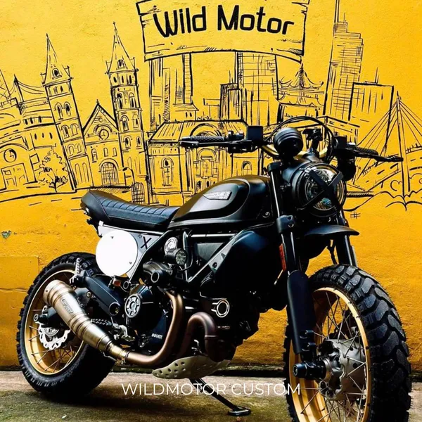 Side Cover Kit with Single-Side Number Plate for Ducati Scrambler – Custom Paint/Decal 3