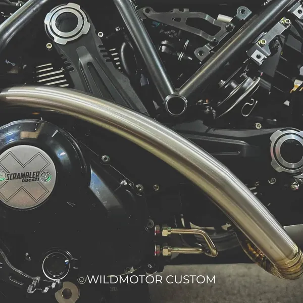 Custom Titanium Exhaust Header for Ducati Scrambler Next-Gen