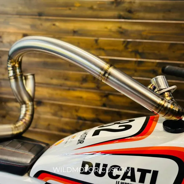 Custom Titanium Exhaust Header for Ducati Scrambler Next-Gen
