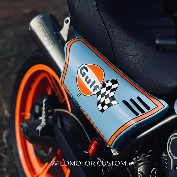 High-Mounted Exhaust Side Cover Kit for Ducati Scrambler - Custom Paint/Decal