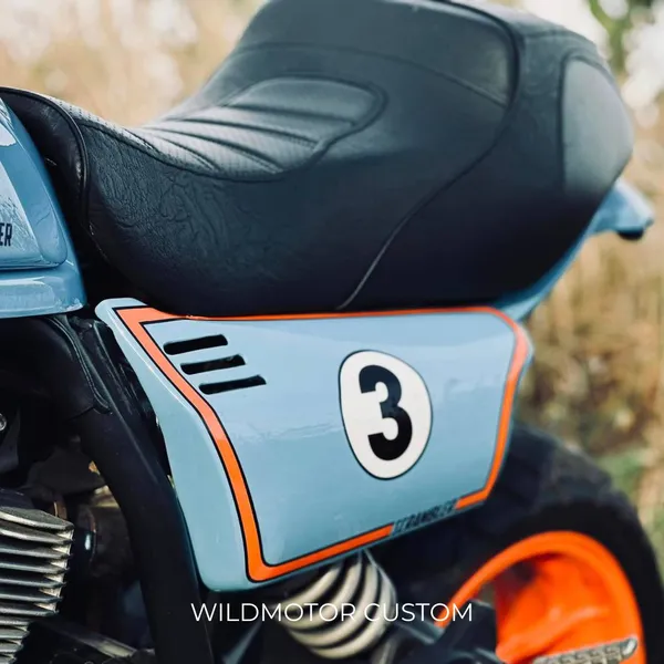 High-Mounted Exhaust Side Cover Kit for Ducati Scrambler - Custom Paint/Decal