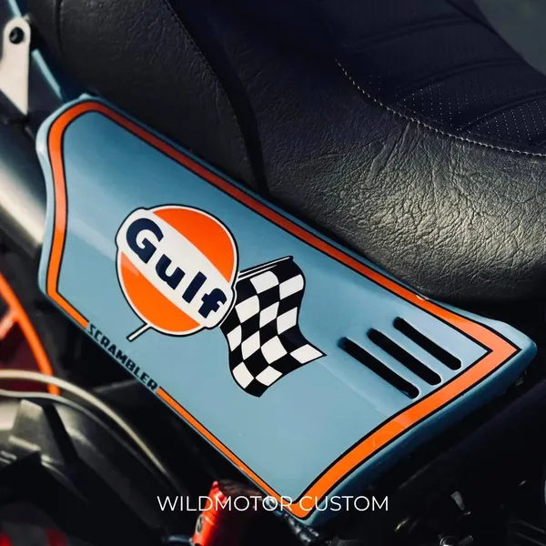 High-Mounted Exhaust Side Cover Kit for Ducati Scrambler - Custom Paint/Decal