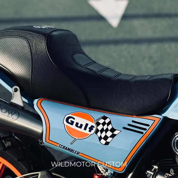 High-Mounted Exhaust Side Cover Kit for Ducati Scrambler - Custom Paint/Decal