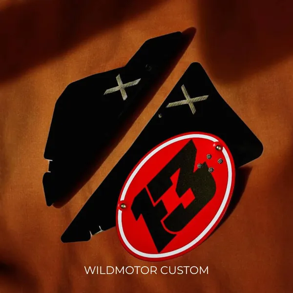 Side Cover Kit with Single-Side Number Plate for Ducati Scrambler – Custom Paint/Decal 2