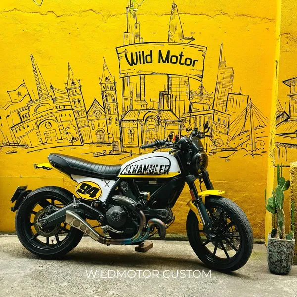 Side Cover Kit with Single-Side Number Plate for Ducati Scrambler – Custom Paint/Decal 5