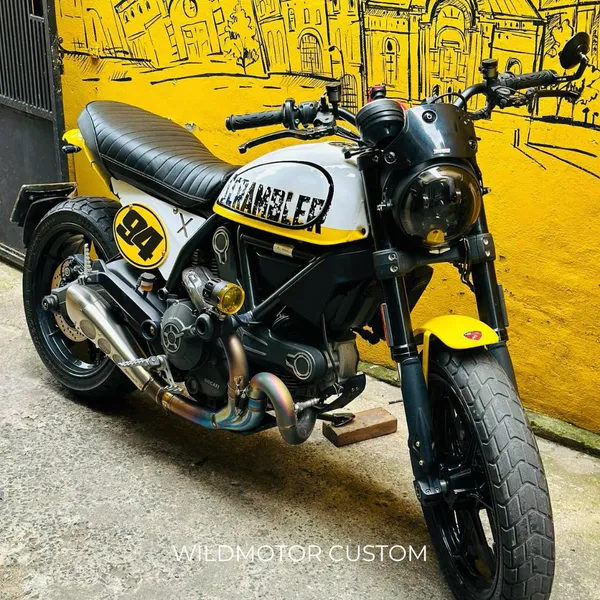 Side Cover Kit with Single-Side Number Plate for Ducati Scrambler – Custom Paint/Decal 5