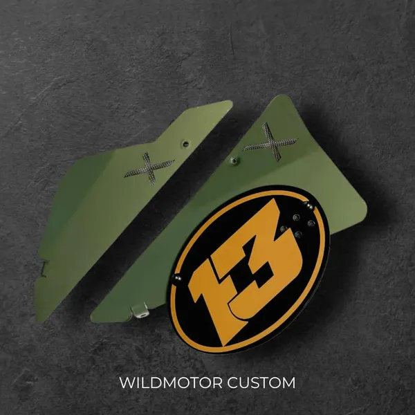 Side Cover Kit with Single-Side Number Plate for Ducati Scrambler – Custom Paint/Decal 3