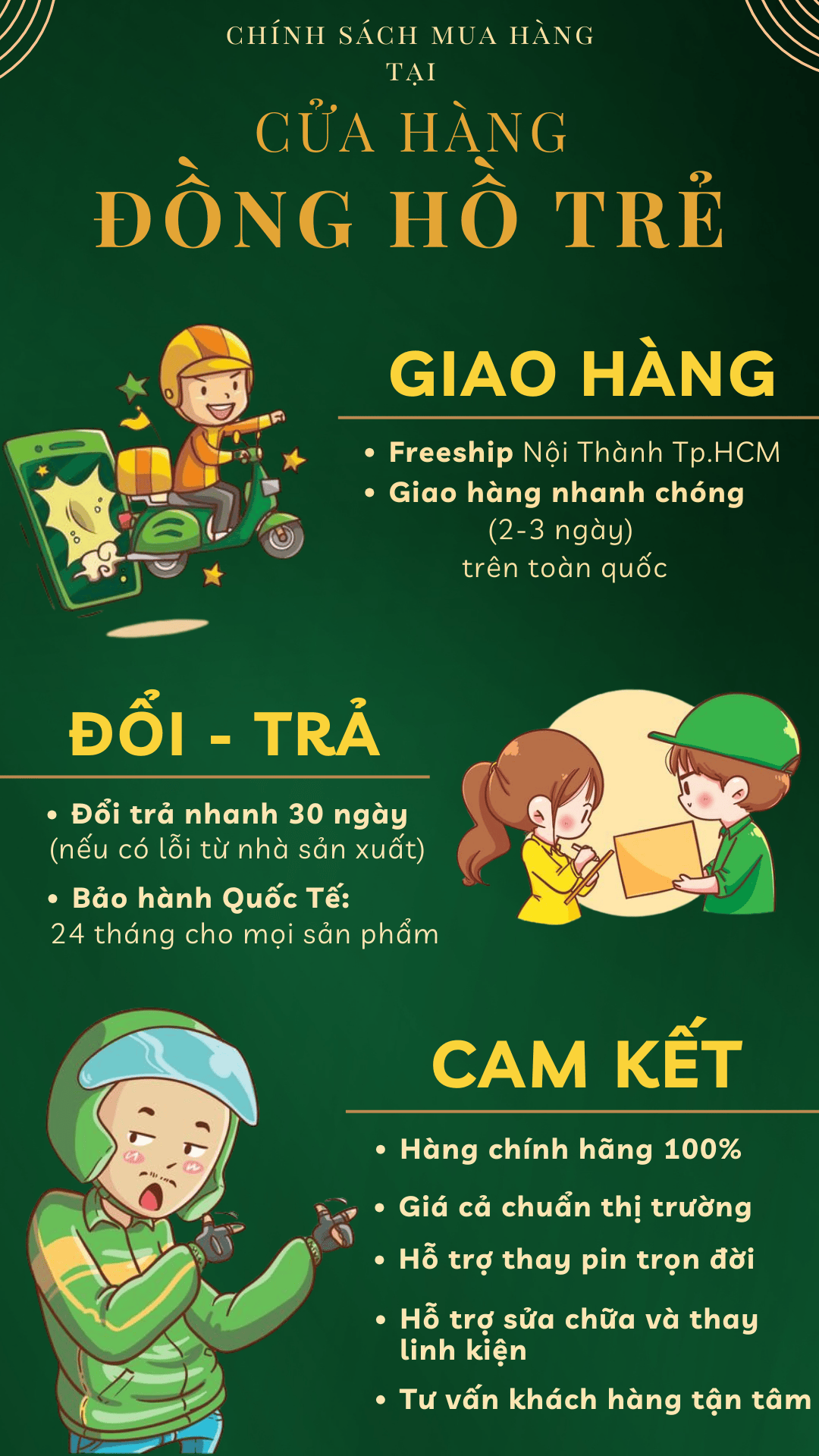 Chính sách mua hàng Cửa hàng Đồng Hồ Trẻ Chính sách mua hàng Cửa hàng Đồng Hồ Trẻ