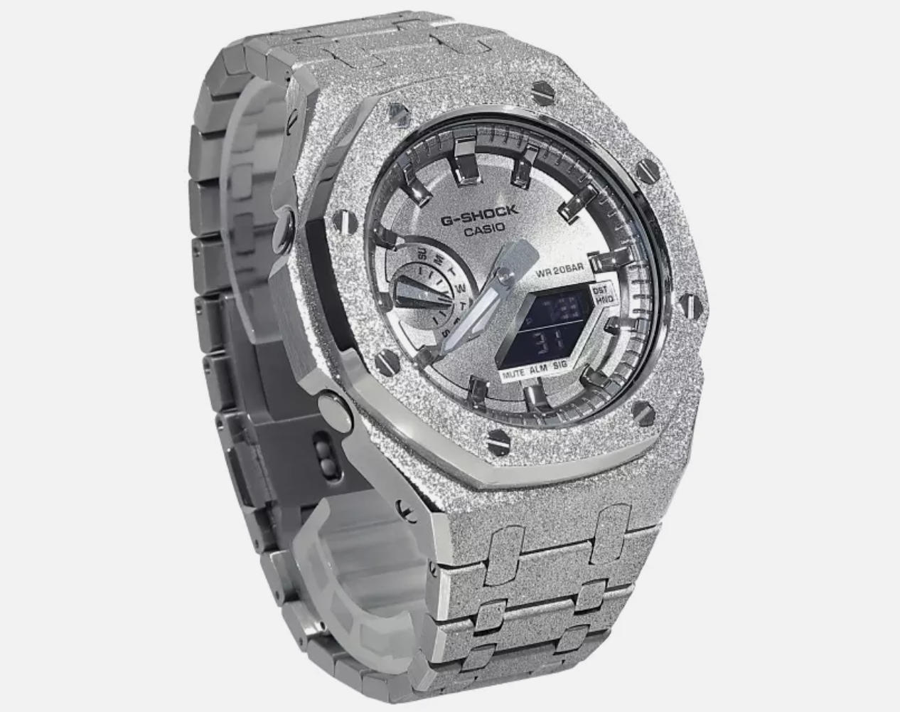 Đồng Hồ G-Shock GA-2100SB Frosted - Custom Phun Cát Đồng Hồ G-Shock GA-2100SB Frosted - Custom Phun Cát