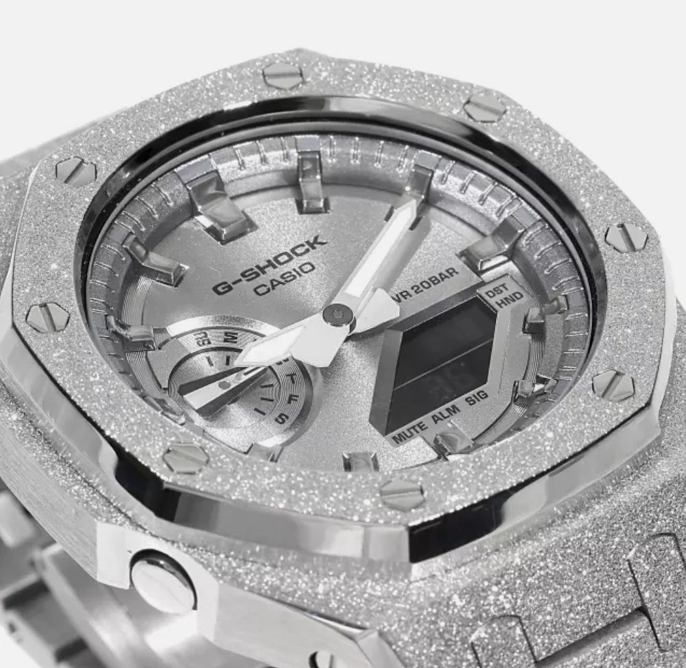 Đồng hồ G-Shock Nam GA2100 Độ vỏ Phun Cát Đồng hồ G-Shock Nam GA2100 Độ vỏ Phun Cát