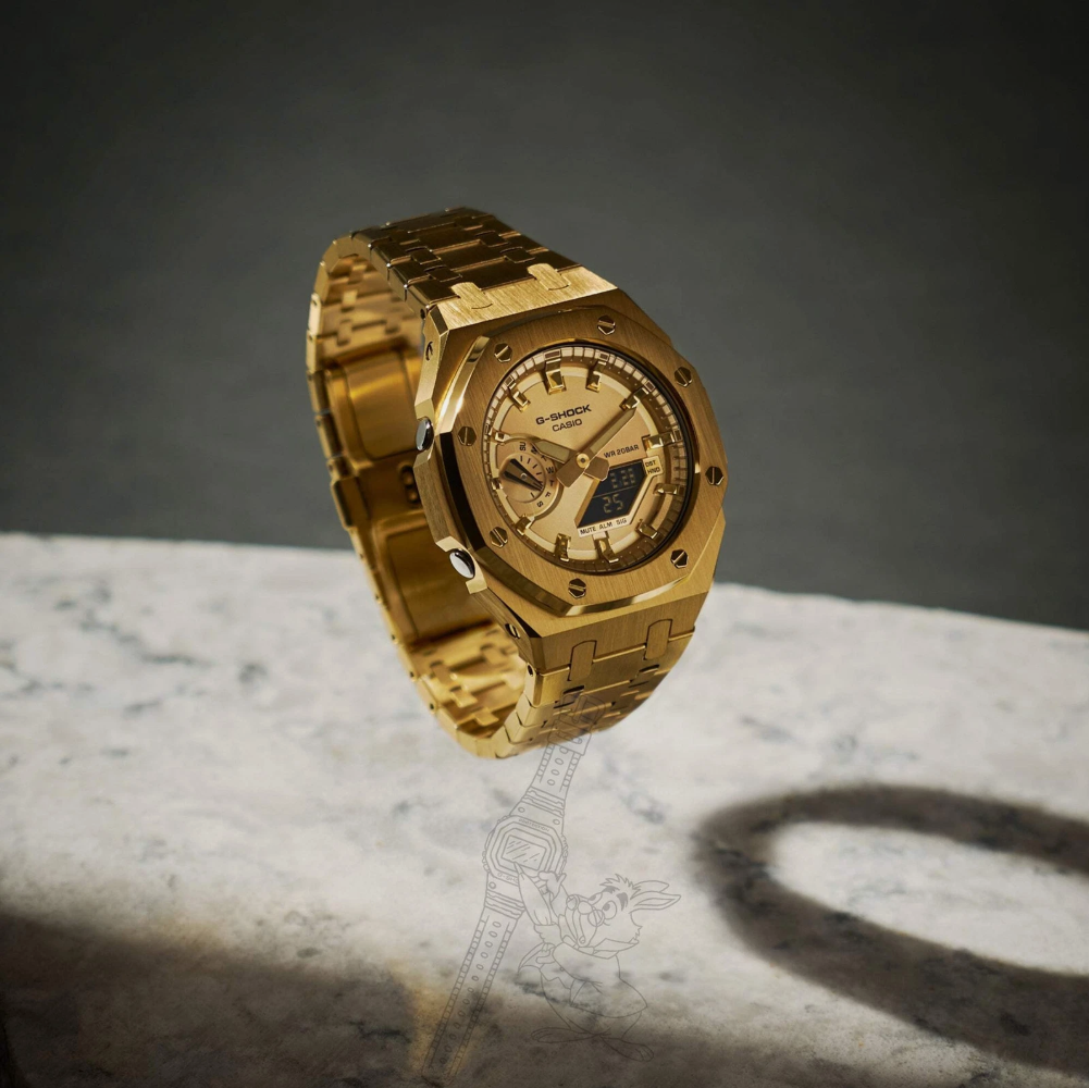 Đồng Hồ Nam G-Shock GA-2100GB Custom AP Full Vàng - Viền Bóng Đồng Hồ Nam G-Shock GA-2100GB Custom AP Full Vàng - Viền Bóng