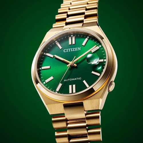 🔥(SIÊU HIẾM) Đồng Hồ Nam CITIZEN TSUYOSA NJ0152-51X President - Green Gold - Cảm Hứng Từ ROLEX Huyền Thoại Cho Bạn!