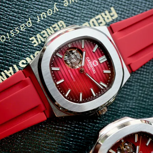 Đồng Hồ Nam Carnival 8128G HUYẾT LONG: Phiên Bản Màu Đỏ Siêu Phẩm Đẹp Nhất Từ Carnival