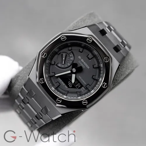 Đồng Hồ Nam G-Shock GA-2100AP Custom Vỏ Titanium Đen - Viền Bóng: Điểm Nhấn Lịch Lãn Trên Tay Quý Ông