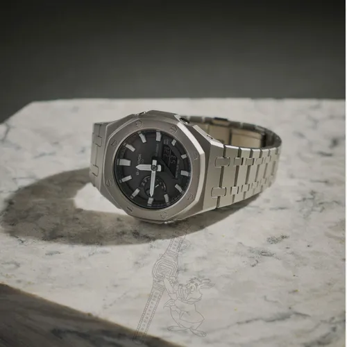 Đồng Hồ Nam G-Shock GA-2100 Custom AP Vỏ Bạc - Mặt Số Đen: Phụ Kiện Thời Trang Classic Trên Cổ Tay Quý Ông