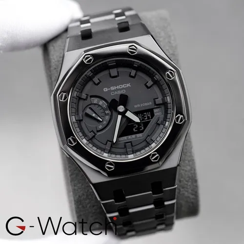 Đồng Hồ Nam G-Shock GA-2100AP Custom Vỏ Titanium Đen - Viền Bóng: Điểm Nhấn Lịch Lãn Trên Tay Quý Ông