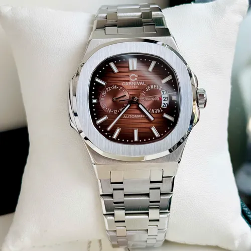 Đồng hồ Nam Carnival 8158G-VT-N Màu Nâu Choco - Dây Kim Loại: Mặt Số Dial Chuẩn Patek Đầy Nam Tính