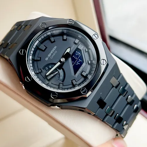 Đồng Hồ Nam G-Shock GA-2100AP Custom Vỏ Titanium Đen - Viền Bóng: Điểm Nhấn Lịch Lãn Trên Tay Quý Ông