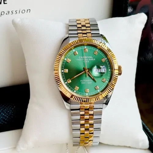 Đồng Hồ Nam Carnival 8131G-CV-XL Mặt Số Xanh Lá - Dây Kim Loại: Vẻ Đẹp Từ Huyền Thoại Rolex Date