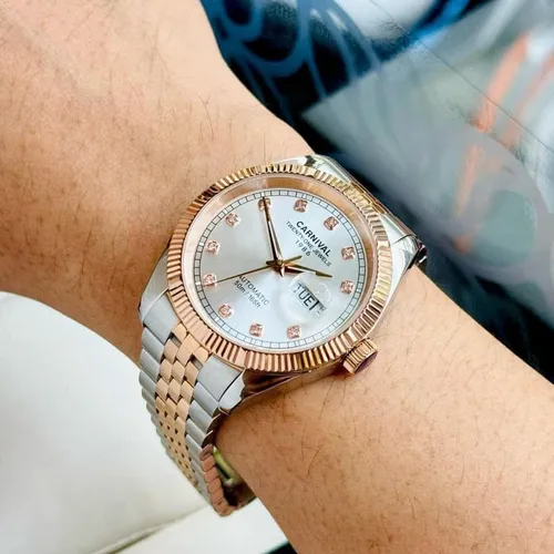 Đồng Hồ Nam Carnival 8131G-CH-T Mặt Số Trắng - Dây Kim Loại: Vẻ Đẹp Từ Huyền Thoại Rolex Date