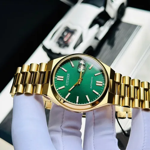 🔥(SIÊU HIẾM) Đồng Hồ Nam CITIZEN TSUYOSA NJ0152-51X President - Green Gold - Cảm Hứng Từ ROLEX Huyền Thoại Cho Bạn!