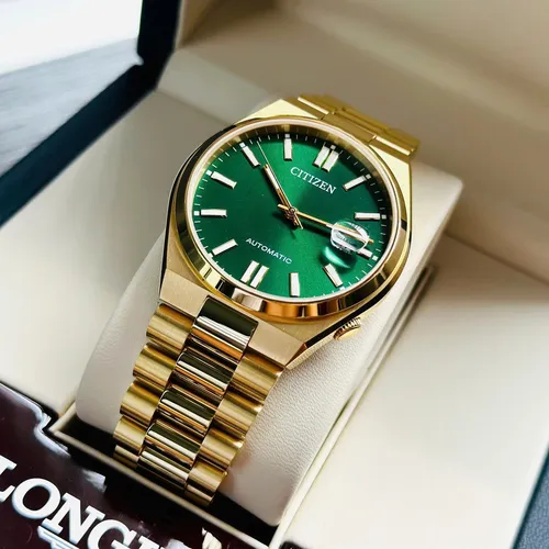 🔥(SIÊU HIẾM) Đồng Hồ Nam CITIZEN TSUYOSA NJ0152-51X President - Green Gold - Cảm Hứng Từ ROLEX Huyền Thoại Cho Bạn!