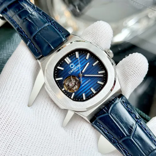 Đồng Hồ Nam Carnival 8128G-VT-DD-X Mặt Số Xanh Dương - Dây Da: Phiên Bản Lộ Cơ Mới Nhất Từ Carnival
