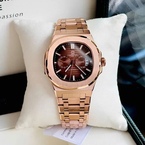 Đồng hồ Nam Carnival 8158G-VH-N Màu Nâu Choco - Dây Kim Loại: Full Nâu Ngọt Ngào & Mặt Số Dial Chuẩn Patek Đầy Nam Tính