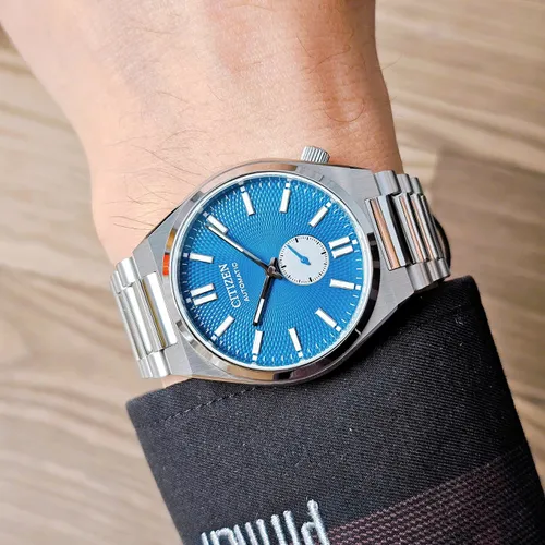 Đồng Hồ Nam CITIZEN TSUYOSA NK5010-51L Small Second - Mặt số Guilloche Xanh Dương - Vẻ Đẹp Độc Đáo Cho Cổ Tay Quý Ông