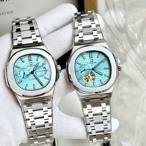Đồng hồ Nam Carnival 8159G Màu Xanh Ngọc - Dây Kim Loại: Chi Tiết Lộ Cơ Độc Nhất Dòng 8159G