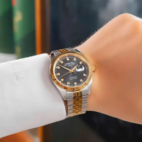 Đồng Hồ Nam Carnival 8131G-CV-D Mặt Số Đen - Dây Kim Loại: Vẻ Đẹp Từ Huyền Thoại Rolex Date