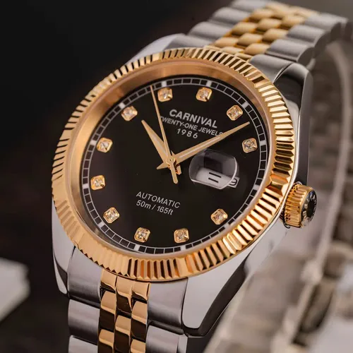 Đồng Hồ Nam Carnival 8131G-CV-D Mặt Số Đen - Dây Kim Loại: Vẻ Đẹp Từ Huyền Thoại Rolex Date