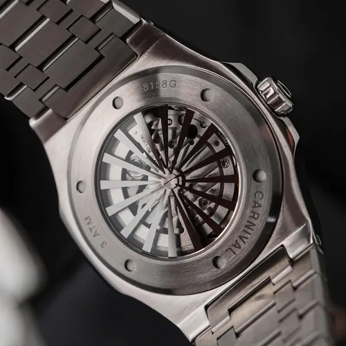 Đồng hồ Nam Carnival 8158G-VT-XD Màu Xanh Ice Blue - Dây Kim Loại: Mặt Số Dial Chuẩn Patek Đầy Nam Tính