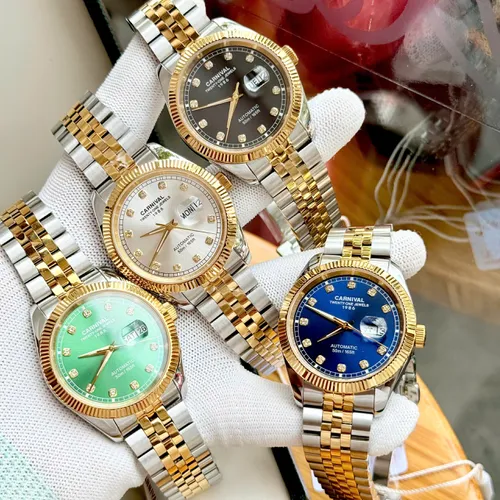Đồng Hồ Nam Carnival 8131G-CV-XL Mặt Số Xanh Lá - Dây Kim Loại: Vẻ Đẹp Từ Huyền Thoại Rolex Date