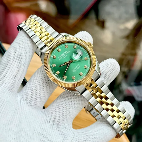 Đồng Hồ Nam Carnival 8131G-CV-XL Mặt Số Xanh Lá - Dây Kim Loại: Vẻ Đẹp Từ Huyền Thoại Rolex Date