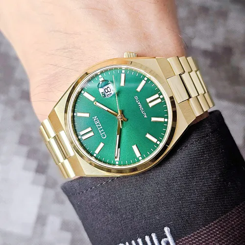 🔥(SIÊU HIẾM) Đồng Hồ Nam CITIZEN TSUYOSA NJ0152-51X President - Green Gold - Cảm Hứng Từ ROLEX Huyền Thoại Cho Bạn!
