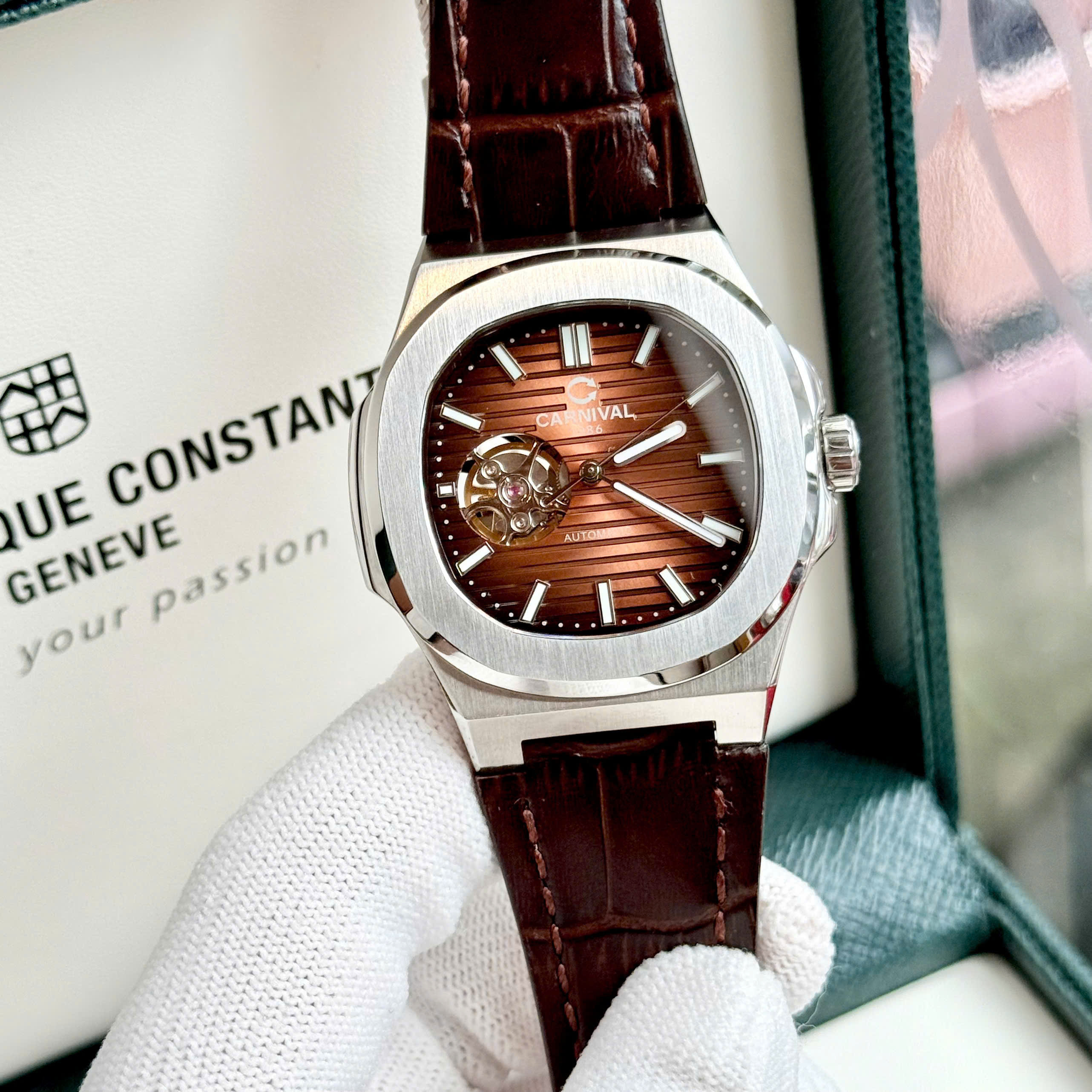 Đồng hồ Carnival nam 8128G dây da Đồng hồ Carnival nam 8128G dây da