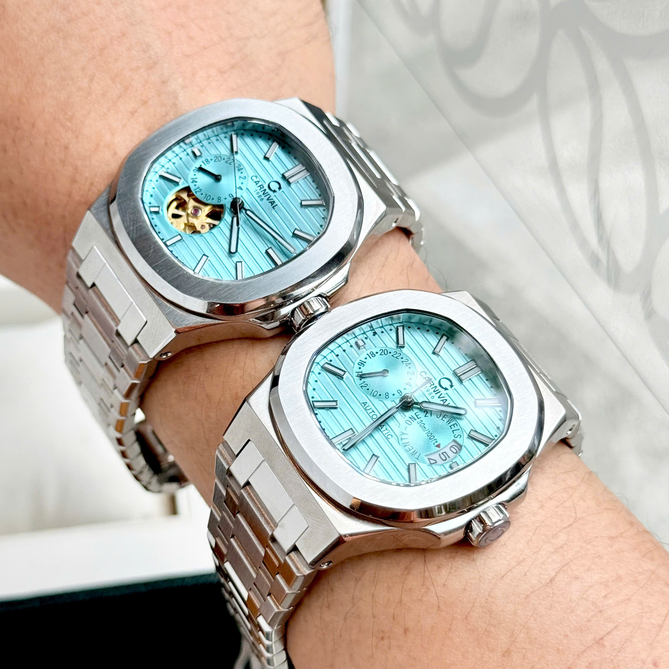 Đồng hồ Carnival nam lộ cơ Đồng hồ Carnival nam lộ cơ