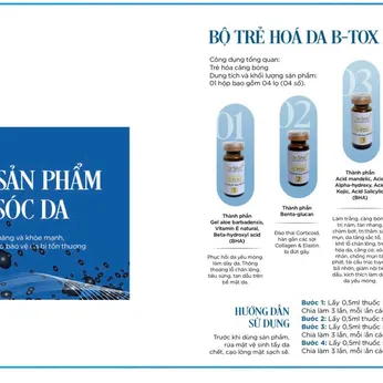 Bộ trẻ hóa Btox Peel gồm 4 lọ; Dung tích mỗi lọ 48ml