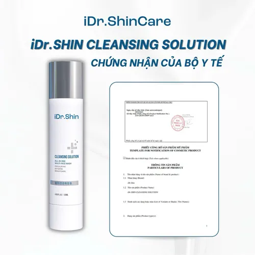 Bộ sản phẩm Sữa rửa mặt Idr.Shin Care gồm 1 lọ; Dung tích 180ml