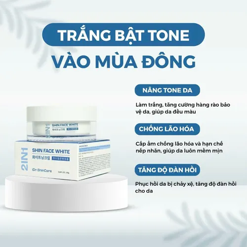 Bộ sản phẩm Kem dưỡng 2in1 Idr.Shin Care gồm 1 lọ; Khối lượng 100g