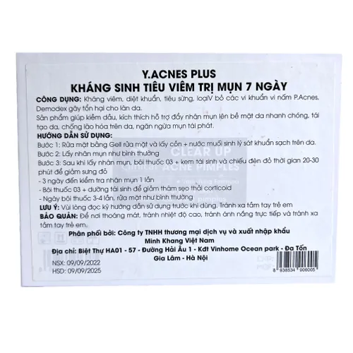 Bộ sản phẩm Mụn Y-Acnes + gồm 1 Lọ dung tích 12ml