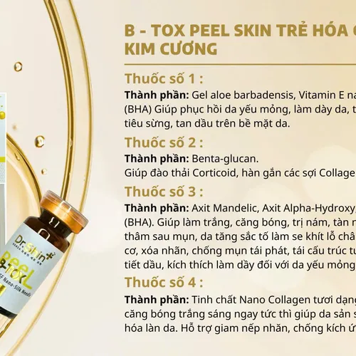 Bộ trẻ hóa Btox Peel gồm 4 lọ; Dung tích mỗi lọ 48ml