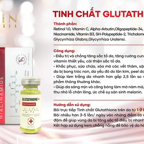 Bộ sản phẩm Glutathione + gồm 1 lọ; Dung tích 12ml