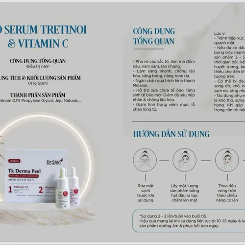 Bộ sản phẩm Bộ Tretinol gồm 2 lọ; Dung tích 30ml