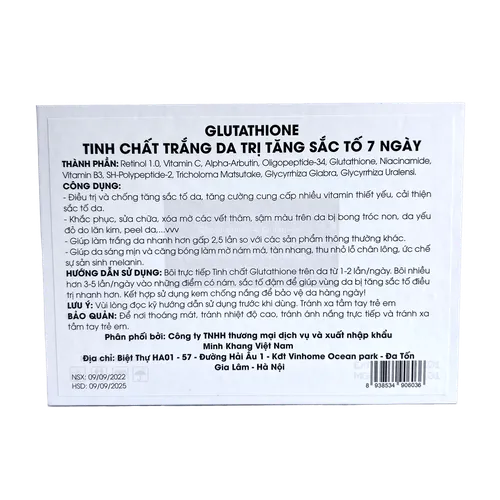 Bộ sản phẩm Glutathione + gồm 5 lọ; Dung tích 72ml