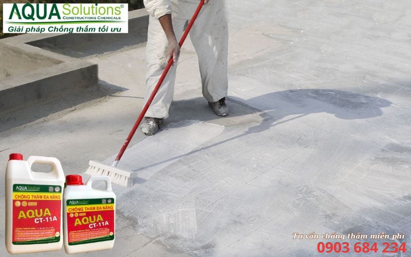 Chống thấm sân thượng hiệu quả với Chống thấm đa năng AQUA CT-11A Chống thấm sân thượng hiệu quả với Chống thấm đa năng AQUA CT-11A