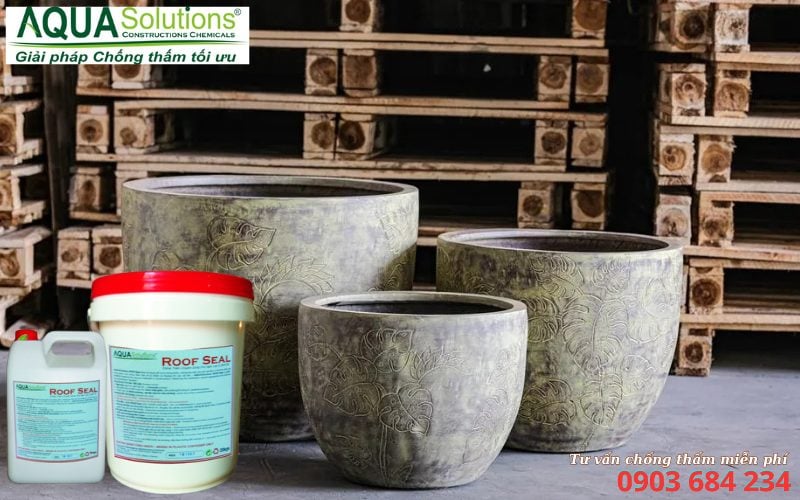 Chống thấm chậu xi măng xuất khẩu với AQUA Hi-Seal Chống thấm chậu xi măng xuất khẩu với AQUA Hi-Seal