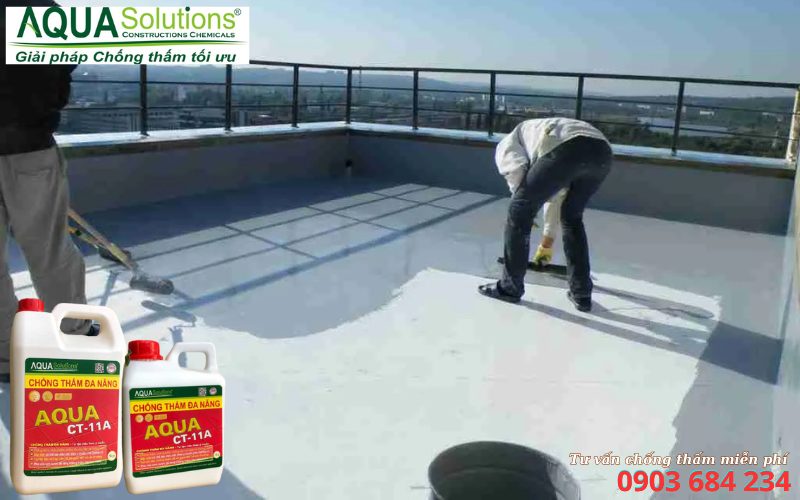 Chống thấm sân thượng hiệu quả với Chống thấm đa năng AQUA CT-11A Chống thấm sân thượng hiệu quả với Chống thấm đa năng AQUA CT-11A